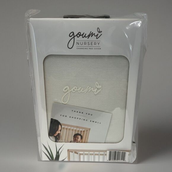 Goumi Nursery Changing Pad Cover Soft Bamboo Organic Cotton Fitted Beige 16”x32” - Picture 1 of 4